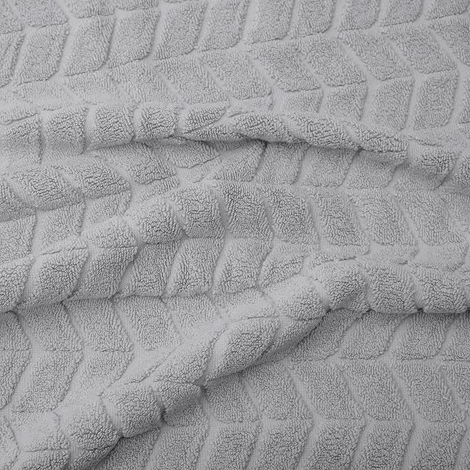 Ultra Soft & Stylish 700 GSM Luxury Washcloth Set (6 Piece - 13 x 13 in.) - 100% Zero-Twist, Long-Staple Cotton - Remarkably Absorbent Washcloths (Pewter Grey)