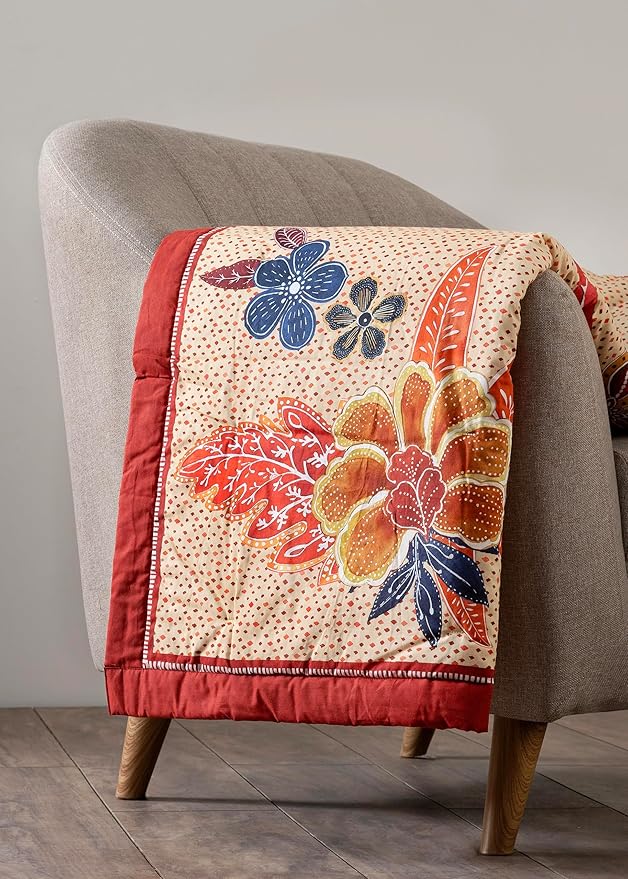 Maison d' Hermine Throw Blanket for Couch Lightweight Soft Warm Breathable Cotton Throw Blankets for Bed Girls Boys Women Men Gifts Sofa Travel Living Room Chair Bedding (50"x60", Kalahari)