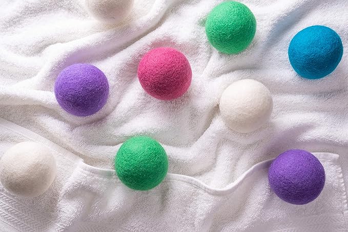 Woolzies Wool Dryer Balls Organic: Our Big Wool Spheres are The Best Fabric Softener | 6-Pack XL Dryer Balls for Laundry is Made with New Zealand Wool-Grey