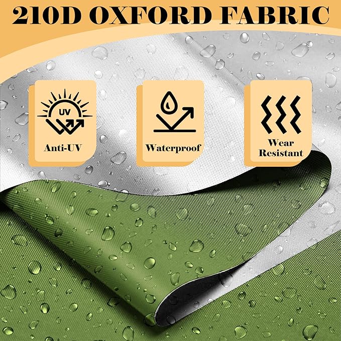 Prolee Bike Shed 6.6FT Waterproof 210D Oxford Fabric, Bike Storage with Window Design for Outdoor Storage, Bike Storage Tent for 2-3 Bikes, Outdoor Storage Waterproof