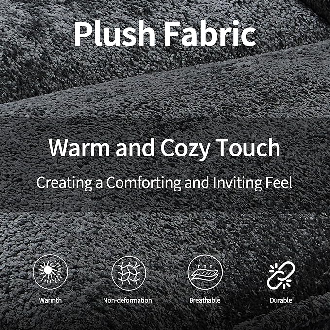 SweetGO corporation 42'' Plush Single Sofa Accent Chair with Ottoman for Living Room/Bedroom, Modern Couch for Cozy Lounge Chair for Reading