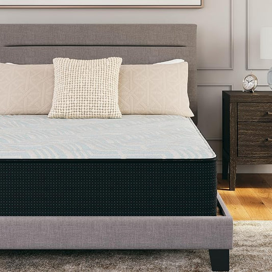 Signature Design by Ashley Twin Size Comfort Plus 10 Inch Hybrid Mattress with Lumbar Support Gel Memory Foam, Fiberglass Free, Mattress In A Box