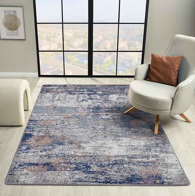 LUXE WEAVERS Hampstead Collection 941 Multi 5x7 Modern Area Rug