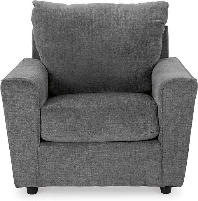 Signature Design by Ashley Stairatt Contemporary Square Upholstered Chair, Gray