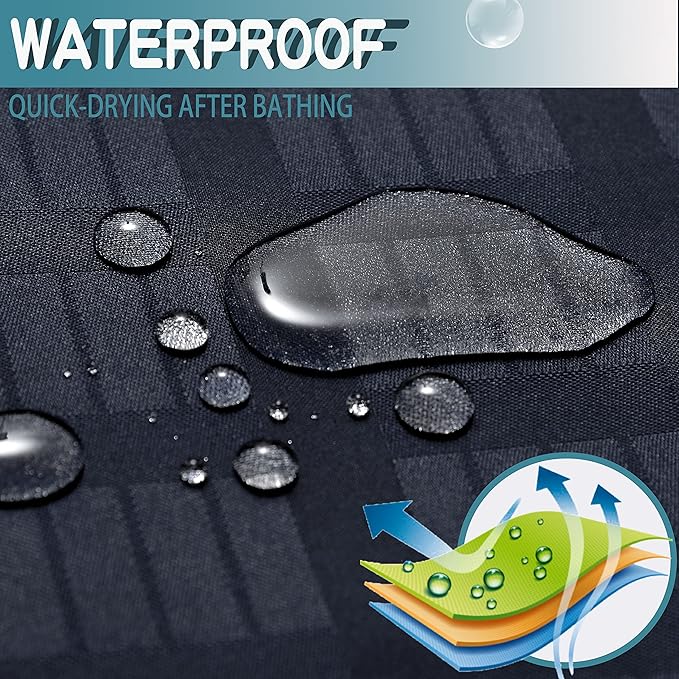 Extra Long No Hook Shower Curtain with Snap in Liner Set, Hotel Luxury Black Shower Curtains for Bathroom with See Through Top Window, Waterproof, Washable 71W x 84H