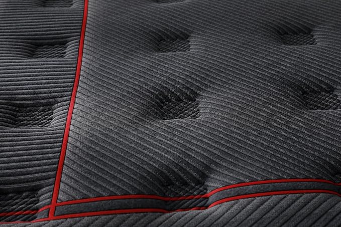 Ottomanson King 13" Luxury Black Eurotop Mattress - Medium-Firm Hybrid Comfort - Made in USA - Premium Quilted Cover - Fiberglass-Free - Bed in a Box