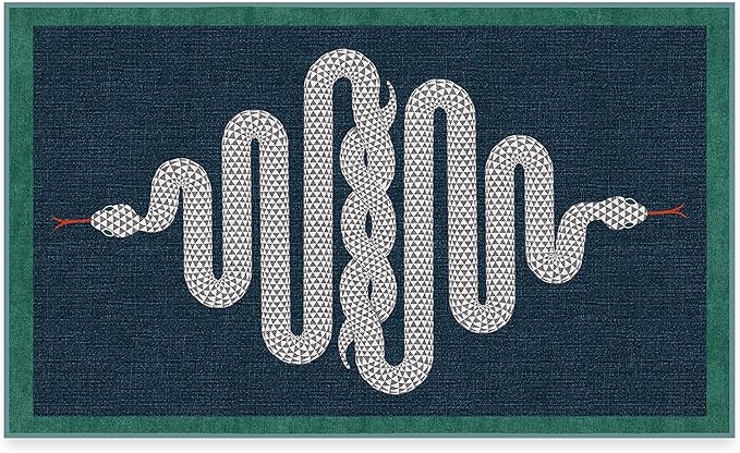 RUGGABLE x Jonathan Adler Washable Modern Area Rug – Venom Sapphire 3x5, Stain-Resistant, Non-Slip – Small Machine Washable Rugs for Living Room, Bedroom, Hallway, Entryway & Office–with Standard Pad