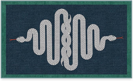 RUGGABLE x Jonathan Adler Washable Modern Area Rug – Venom Sapphire 3x5, Stain-Resistant, Non-Slip – Small Machine Washable Rugs for Living Room, Bedroom, Hallway, Entryway & Office–with Standard Pad