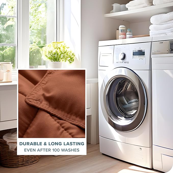 Bare Home Comforter Set - King/California King Size - Ultra-Soft - Goose Down Alternative - Premium 1800 Series - All Season Warmth (King/Cal King, Terracotta)