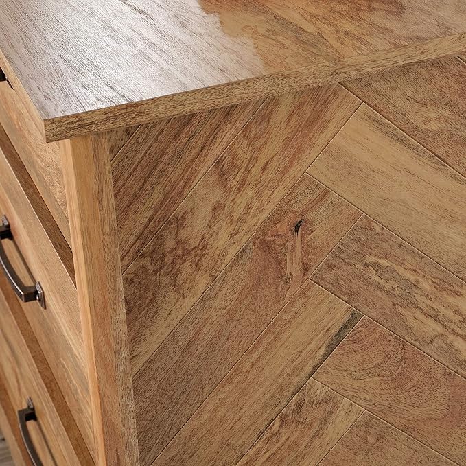 Sauder Cannery Bridge 6 Drawer Dresser Bedroom Dresser Chest of Drawers Wooden, in Sindoori Mango