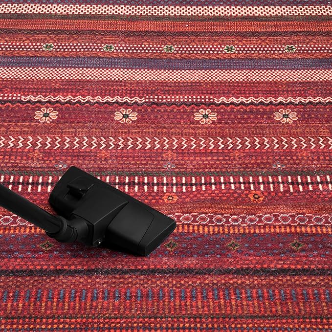 Keen Home Design 10x14 Rug - Machine Washable Area Rug with Non-Slip Backing, Ideal for Living Room, Dining Room, Bedroom - Vintage, Easy Clean, Durable, Low Pile Rug - (9'7" x 14')