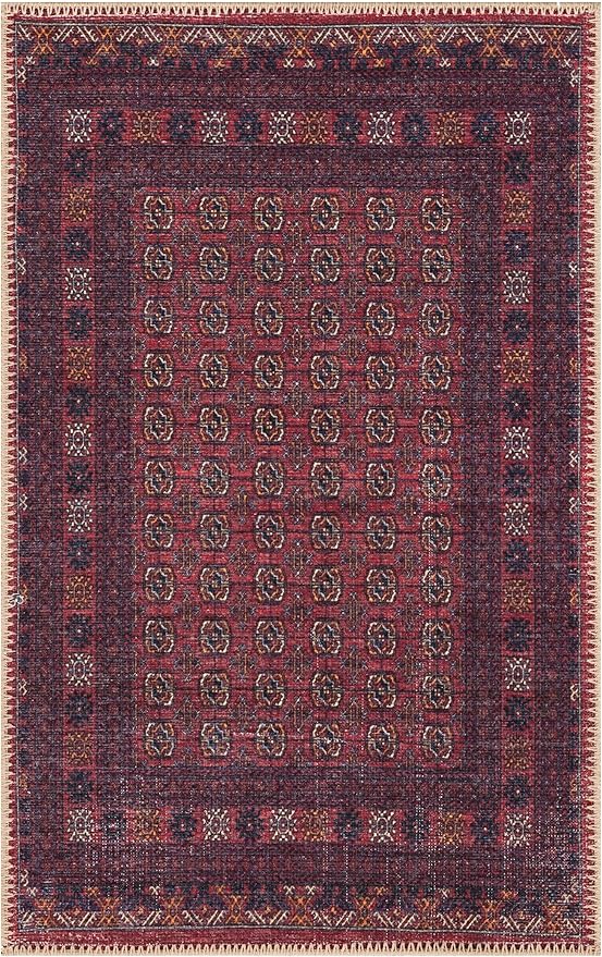 Keen Home Design 2x3 Rug - Machine Washable Entry Rug with Non-Slip Backing, Ideal for Enteryway, Kitchen, Bathroom, Laundry Room - Vintage, Easy Clean, Durable, Low Pile Rug - (2' x 3')