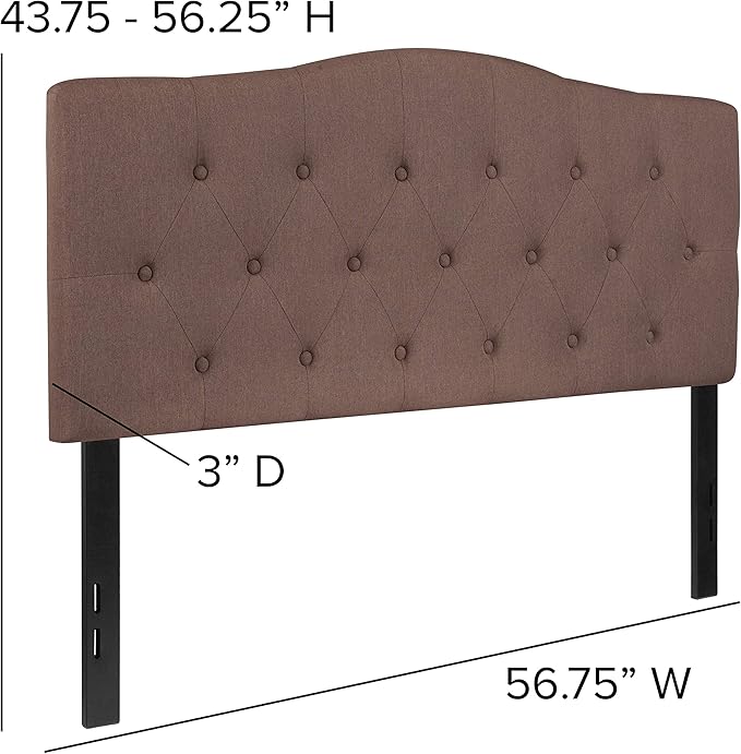 Flash Furniture Cambridge Tufted Upholstered Full Size Headboard in Camel Fabric