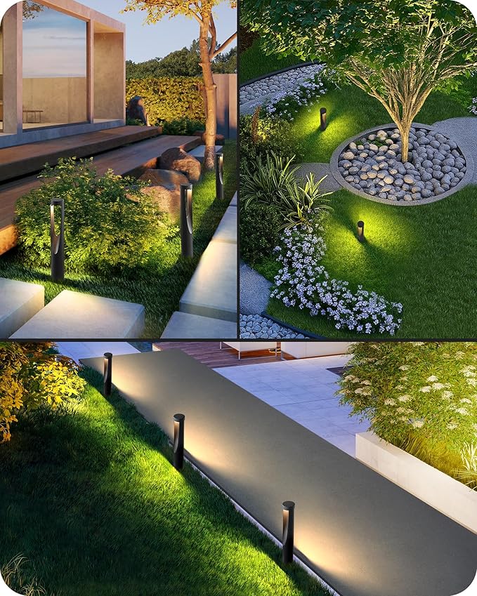 EDISHINE Low Voltage Landscape Lights, 12V 2W 150LM 3000K LED Landscape Path Lights with Connectors, Waterproof Electric Outdoor Landscape Lighting for Walkway Yard Garden, CRI80 12 Pack