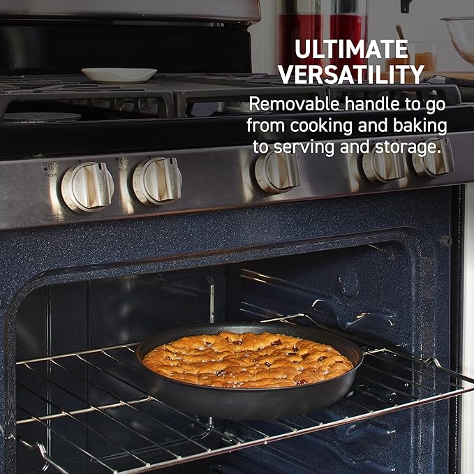 T-fal Ingenio Expertise Non Stick Cookware Set 14 Piece, Induction, Oven Broiler Safe 500F, Stackable, Pots and Pans, RV, Camping, Fry Pans, Dishwasher Safe, Detachable/Removable Handle, Copper