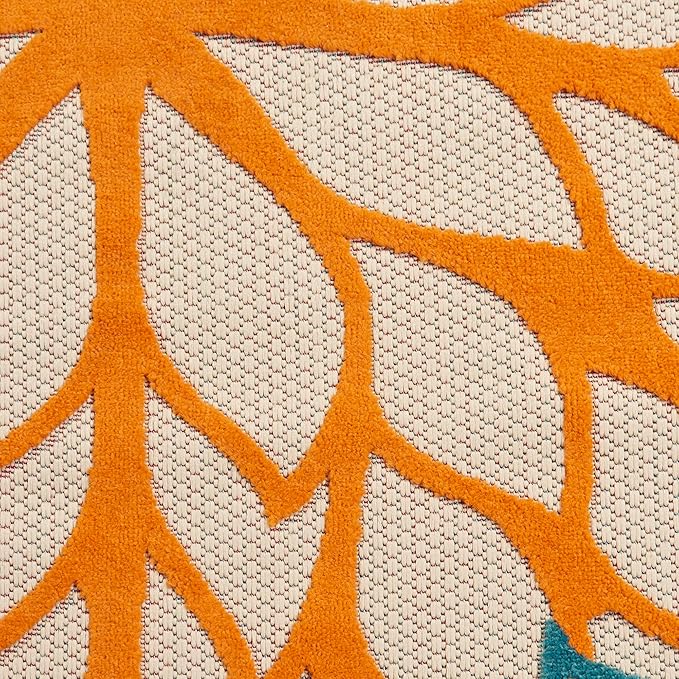 Nourison Home Aloha 94" x 126" Fabric Indoor/Outdoor Rug in Multi-Color