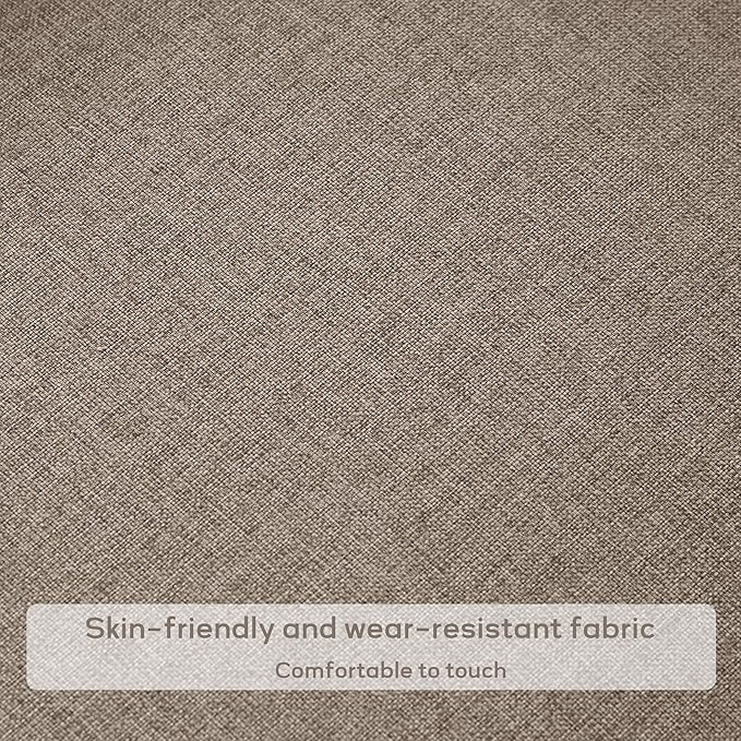 High Back Living Room Chairs, Fabric Accent Chair, Comfy Upholstered Armchair with Wooden Legs for Living Room, Bedroom, Apartment (2, Brown)