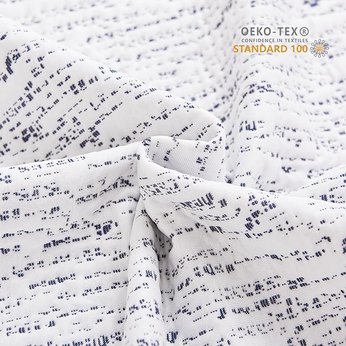 Subrtex Cooling Mattress Topper Cover King Size 4 Inch (Only Cover) Mattress Topper Protector Bedding Removable Encasement with Zipper Closure