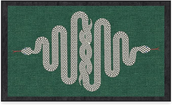 RUGGABLE x Jonathan Adler Machine Washable Modern Area Rug – Venom Emerald 3x5, Stain-Resistant, Non-Slip – Small Rugs for Living Room, Bedroom, Hallway, Entryway & Office–with Cushioned Pad