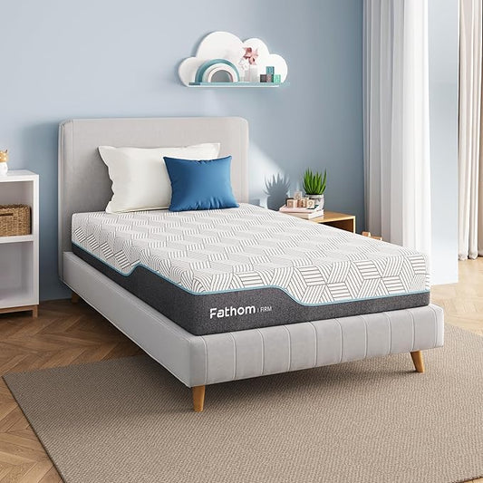 FATHOM Firm Full Mattress 8 Inch Memory Foam Mattress Full Size Bed in a Box for Back Pain Relief and Cool Sleep with Gel Foam and Removeable Fiberglass Free Cover, CertiPUR-US Certified