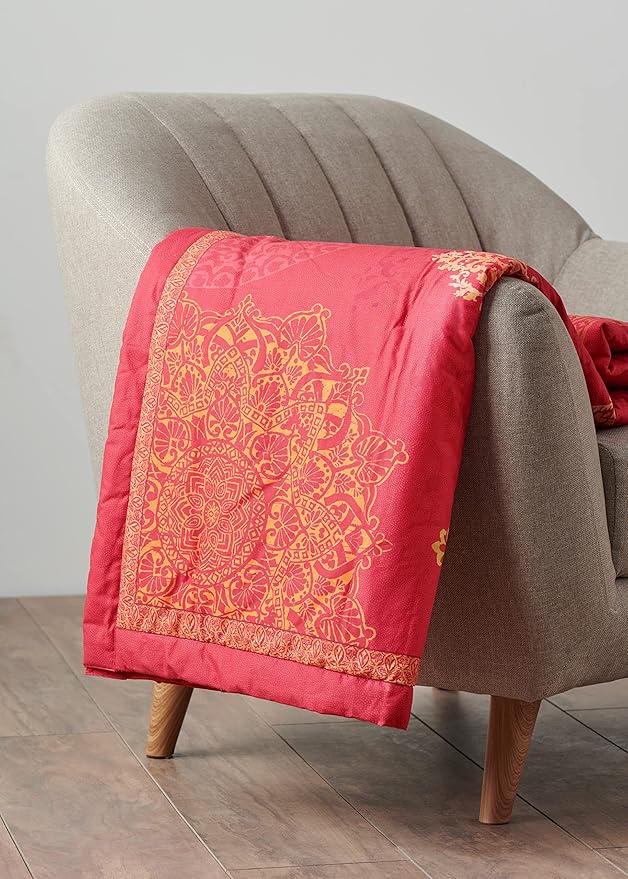 Maison d' Hermine Throw Blanket for Couch Lightweight Soft Warm Breathable Cotton Throw Blankets for Bed Girls Boys Women Men Gifts Sofa Travel Living Room Chair Bedding (50"x60", Versailles)