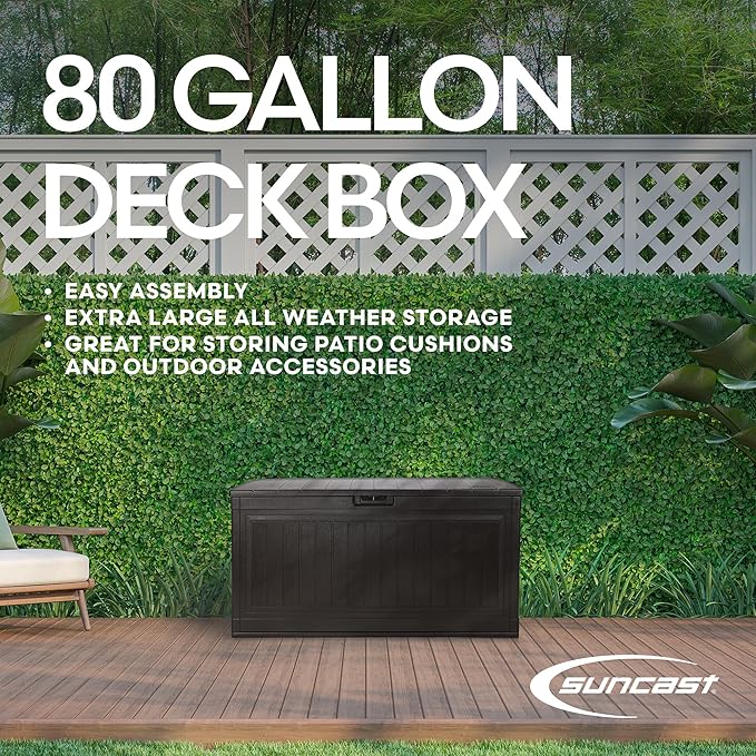 Suncast 80 GAL. LARGE DECK BOX, BMDB1080J