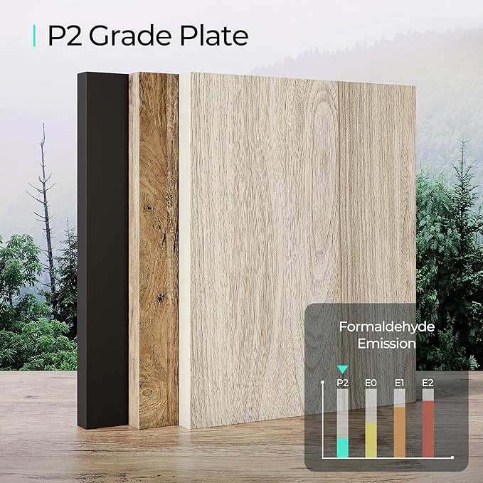 LINSY HOME Farmhouse 8 Drawers Dresser Chests for Bedroom, Wood Dresser Wide Chest of Drawers, Storage Dressers Organizer for Bedroom, Living Room,Hallway, SGS Certified