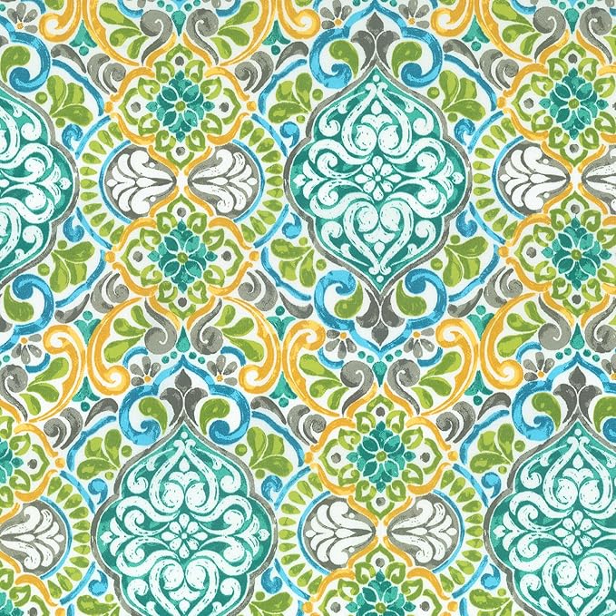 LVTXIII Outdoor/Indoor Throw Pillows, Decorative Patio Accent Pillows, Fluffy Water Repellent Garden Cushions for Home Patio Coach Sofa Use, 20×20 Inch, Pack of 2, Damask Green