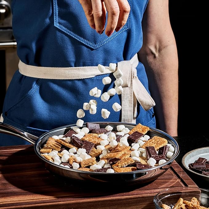 HexClad Hybrid Nonstick 10-Inch Frying Pan, Stay-Cool Handle, Dishwasher-Friendly, Oven-Safe Up to 900°F, Induction Ready, Compatible with All Cooktops