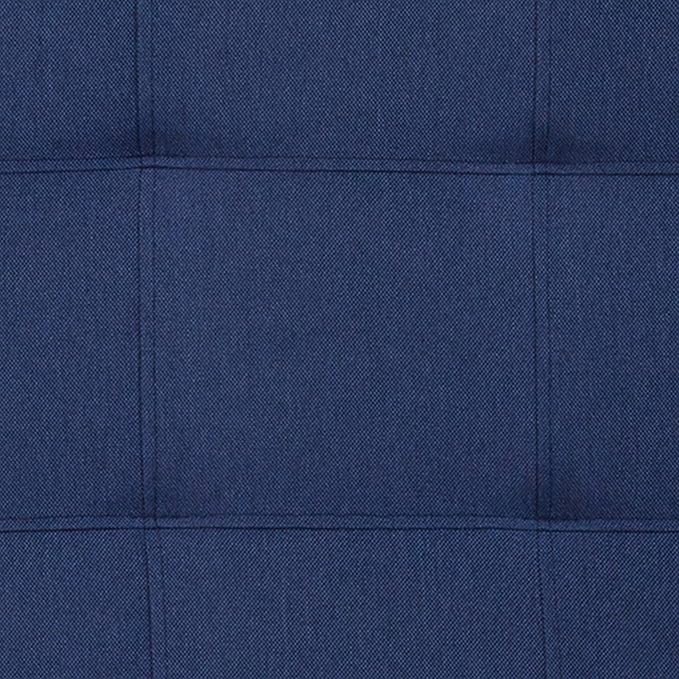 EMMA + OLIVER Quilted Tufted Upholstered Queen Size Headboard in Navy Fabric