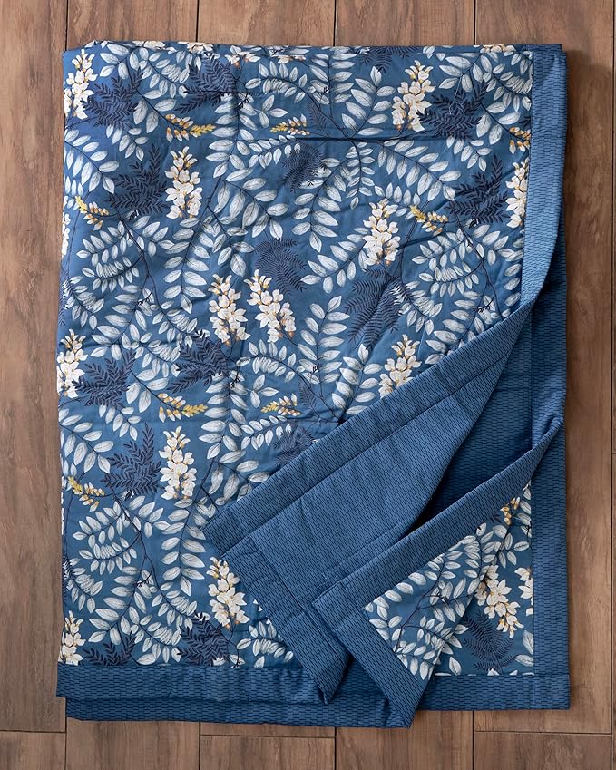 Maison d' Hermine Throw Blanket for Couch Lightweight Soft Warm Breathable Cotton Throw Blankets for Bed Girls Boys Women Men Gifts Sofa Travel Living Room Chair Bedding (60"x80", Feuillage)