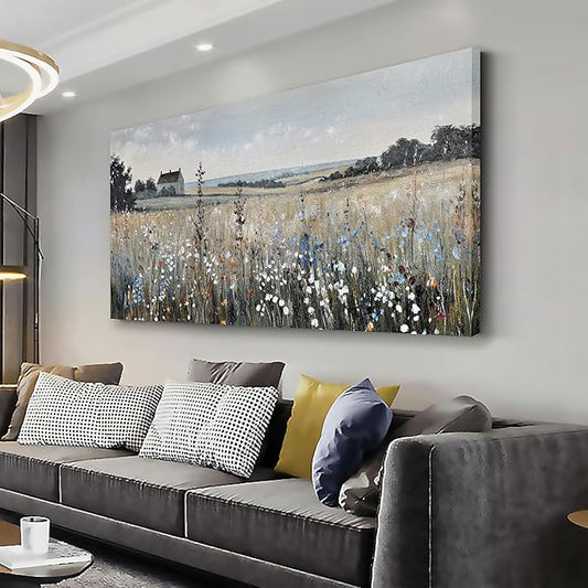 Glvzygy Canvas Wall Art Vintage Decor Artwork Classical Oil Painting Canvas Prints Vintage Landscape Wall Art Suitable for Living Room Bedroom and Office Home Decor Painting 20"x40"