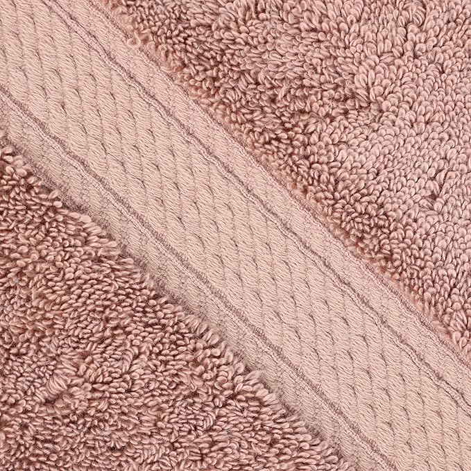 Superior Egyptian Cotton Pile 3-Piece Towel Set, 1 Bath, 1 Hand, 1 Face Towel/Washcloth, Heavyweight, Ultra Soft Luxury Towels, Thick Plush Essentials, Guest Bath, Spa, Hotel Bathroom, Muted Mauve