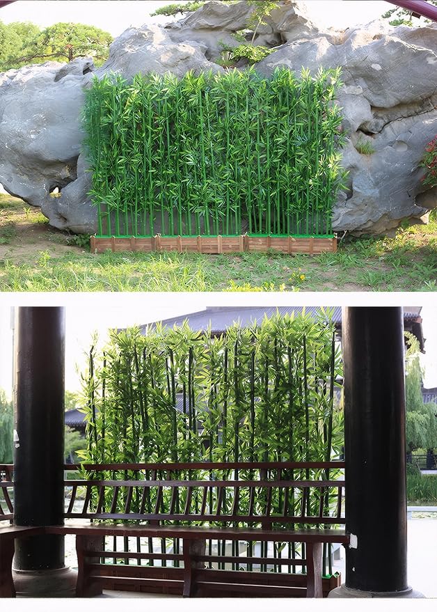 16-Pack 5ft Artificial Privacy Fence | Faux Plant with Realistic Silk Leaves for Indoor Decor & Outdoor Garden – UV-Protected, Waterproof Tall Screen Set