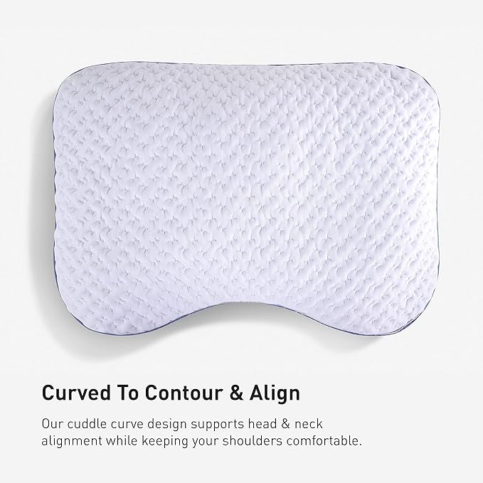 Bedgear Balance Cuddle Curve Performance Pillow - Size 3.0 - Moisture-Wicking Pillow for Side Sleepers - Medium Firmness Bed Pillow- Hypoallergenic, Washable Removable Cover - 20" W x 26" L x 6.5" H