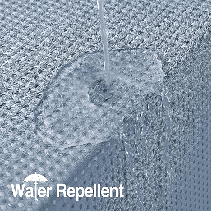 Colorful Star 256GSM Waffle Weave Heavy Duty Shower Curtains, No Hook Shower Curtain with Snap in Fabric Liner, Hotel Style Waterproof Bathroom Curtain Set, 72 x 75 Inch, Fog Blue