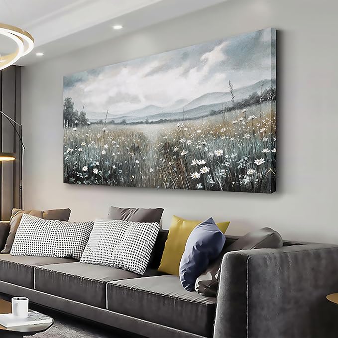 Glvzygy Canvas Wall Art Vintage Wall Decor Classical Painting Canvas Prints Vintage Floral Wall Art for Home Room Bathroom Decor Living and Office Home Decor 29"x58"