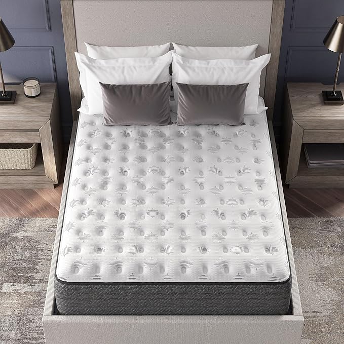 Signature Design by Ashley California King Size Ultra Luxury 14 Inch Hyper Cool Hybrid Mattress with Cooling Gel Memory Foam, Fiberglass Free, Mattress In A Box