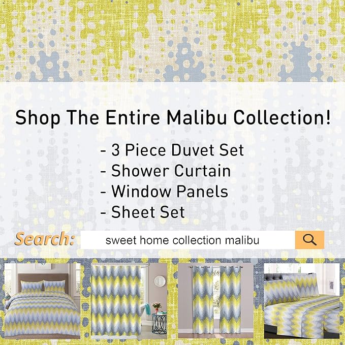 1500 Supreme Collection Extra Soft Malibu Bright Yellow Blending with Gray Chevron Pattern Sheet Set, Twin- Luxury Bed Sheets Set with Deep Pocket Wrinkle Free Bedding, Twin