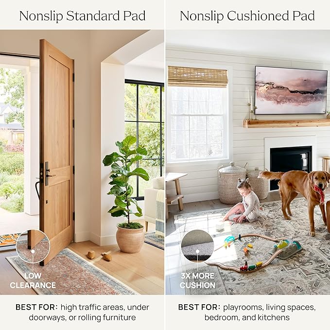 RUGGABLE x Jonathan Adler Washable Modern Area Rug – Venom Neutral 6x9, Stain-Resistant, Non-Slip – Medium Machine Washable Rugs for Living Room, Bedroom, Hallway, Entryway & Office–with Standard Pad