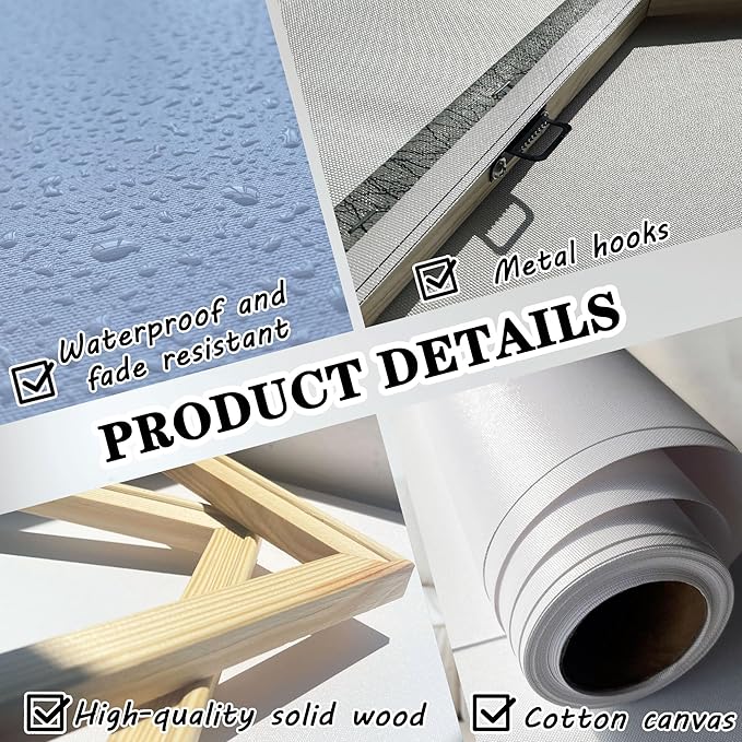 Wall Decor for Living Room Large Wall Art Green Trees Red Yellow Flowers Canvas Art Wall Decor for Bedroom Modern Home Decor Framed, Nature Prints Artwork Wall Decorations 24x48