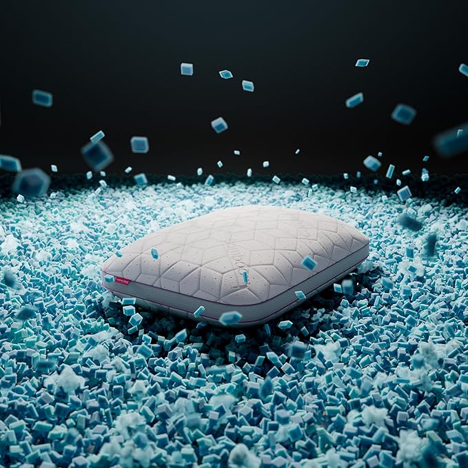 Adjustable Cooling Pillow, Neck Support, Queen Size Bed Pillows for Sleeping, Gel Cross Cut Memory Foam, Side Sleepers, Snow® Pillow