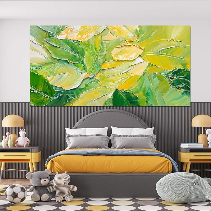 Canvas Oversized Wall Art Decor Large Wall Art Pictures for Living Room Artwork for Walls Abstract Green Wall Art Prints Abstract Canvas Art Wall Decor Bedroom Home Aesthetic Wall Art Decorations 29"X58"