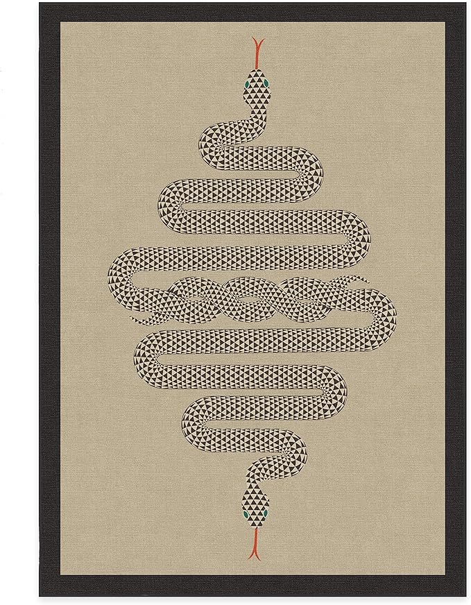 RUGGABLE x Jonathan Adler Washable Modern Area Rug – Venom Neutral 5x7, Stain-Resistant, Non-Slip – Medium Machine Washable Rugs for Living Room, Bedroom, Hallway, Entryway & Office–with Standard Pad