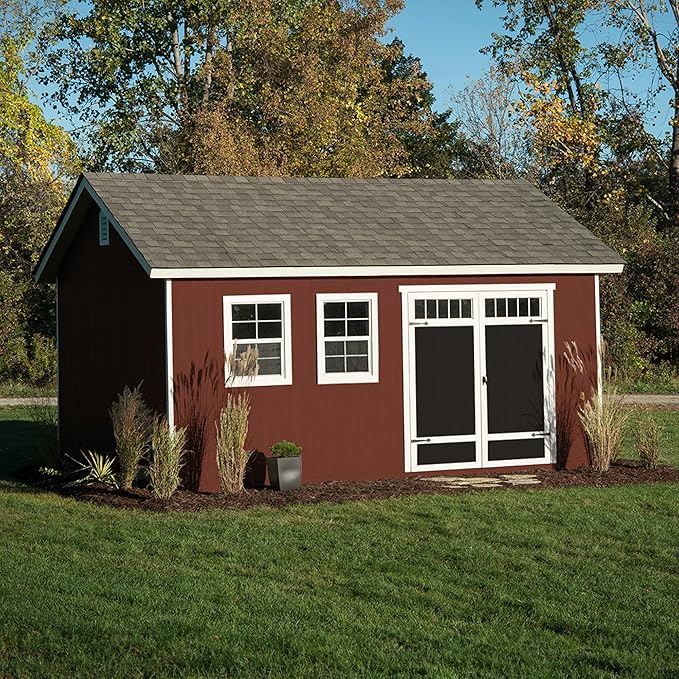 Handy Home Products Scarsdale 12x16 Do-it-Yourself Wooden Storage Shed- Does not Include Floor kit, Paint, or Roofing Shingles