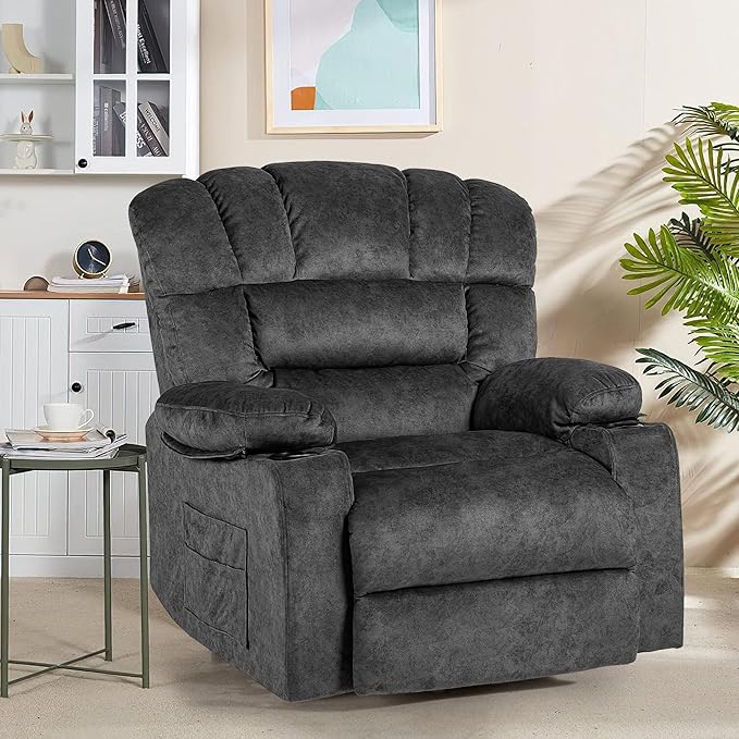 Recliner Chair Manual Modern Ergonomic Lounge Single Sofa Seat Living Room Lounge Recliners on Clearance Foam Filling
