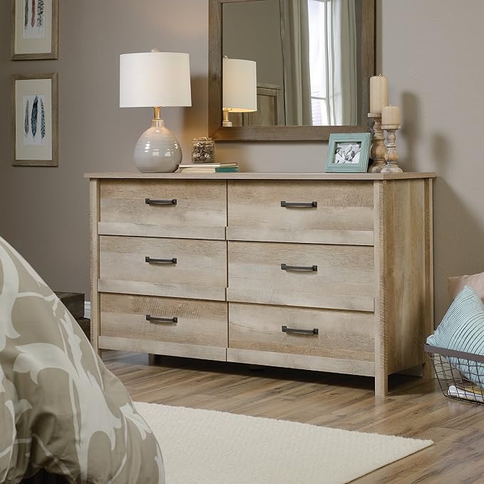 Sauder Cannery Bridge 6 Drawer Dresser, Lintel Oak finish