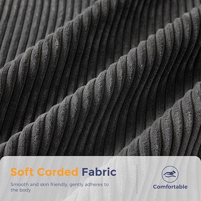 MAXYOYO Bean Bag Chair for Adults, Upholstered Floor Sofa with Armrests, Loveseat Boneless Couch with Tufted Cushion & Backrest, Sofa in A Box, Large Bean Bag Couch for Bedroom Living Room, Dark Grey