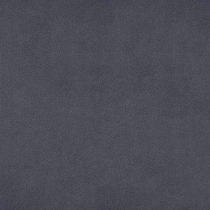 HomePop Home Decor | Button Tufted Velvet Round Storage Ottoman | Ottoman with Storage for Living Room & Bedroom, Steel Blue Velvet