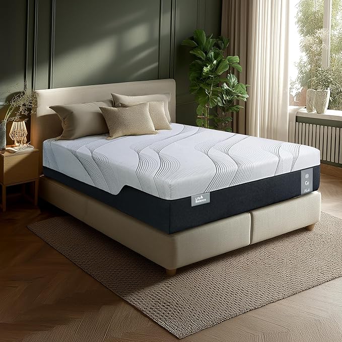 Life Balance Full Hybrid Mattress 14 Inch, Made in USA, Plush, Individual Pocket Coils & Copper Gel Memory Foam， Hypoallergenic & Odorless, Motion Isolation & Pressure Relief, Mattress in a Box